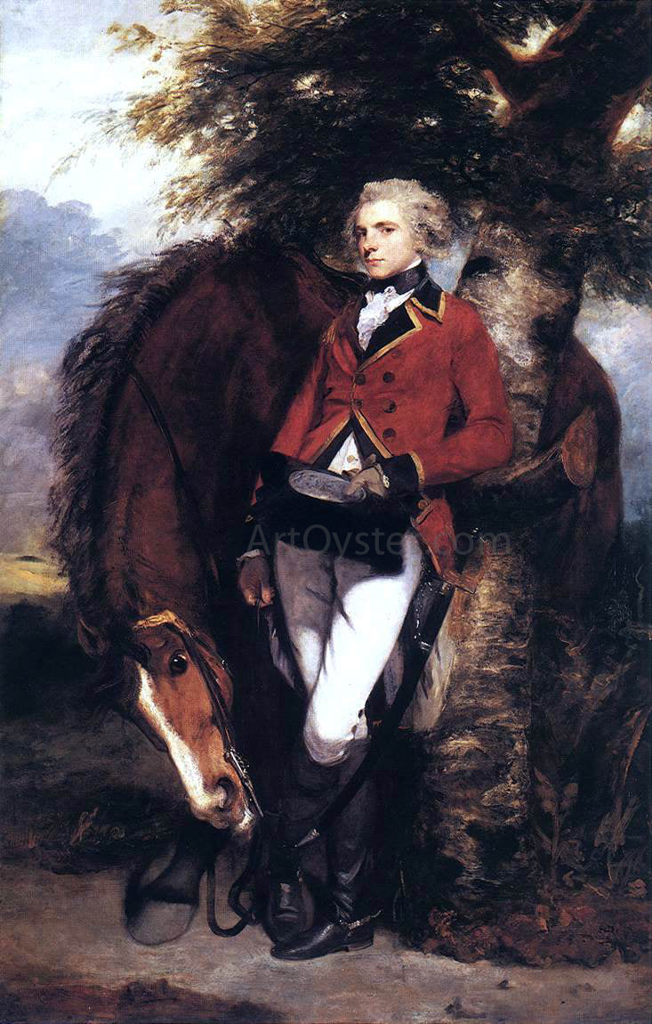 Sir Joshua Reynolds Colonel George K. H. Coussmaker, Grenadier Guards - Hand Painted Oil Painting