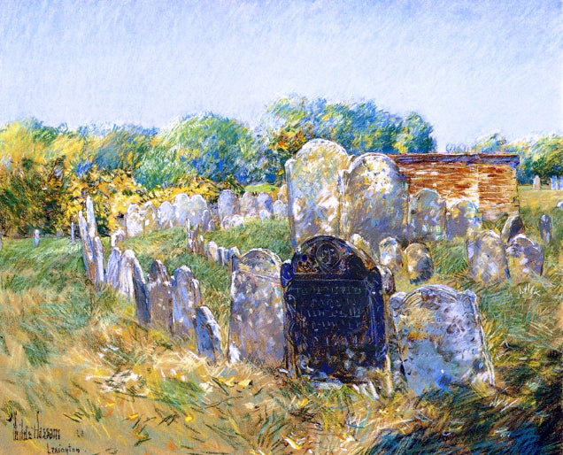 Frederick Childe Hassam A Colonial Graveyard at Lexington - Hand Painted Oil Painting