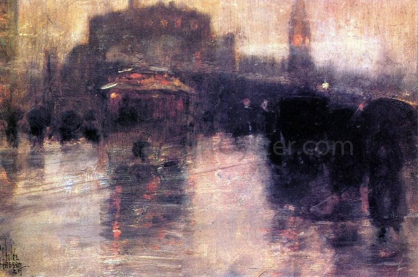 Frederick Childe Hassam Columbus Avenue, Boston - Hand Painted Oil Painting