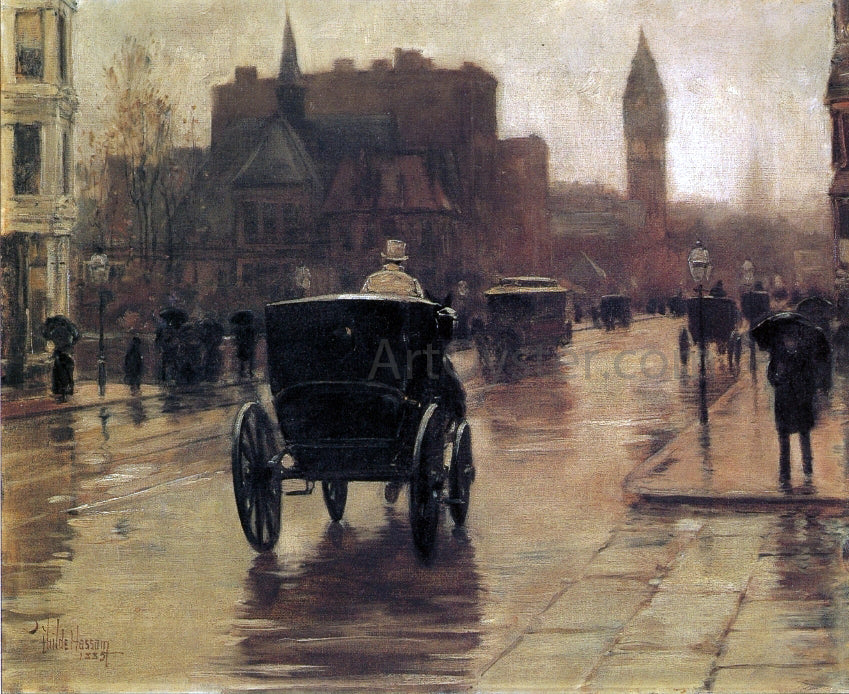 Frederick Childe Hassam Columbus Avenue, Rainy Day - Hand Painted Oil Painting