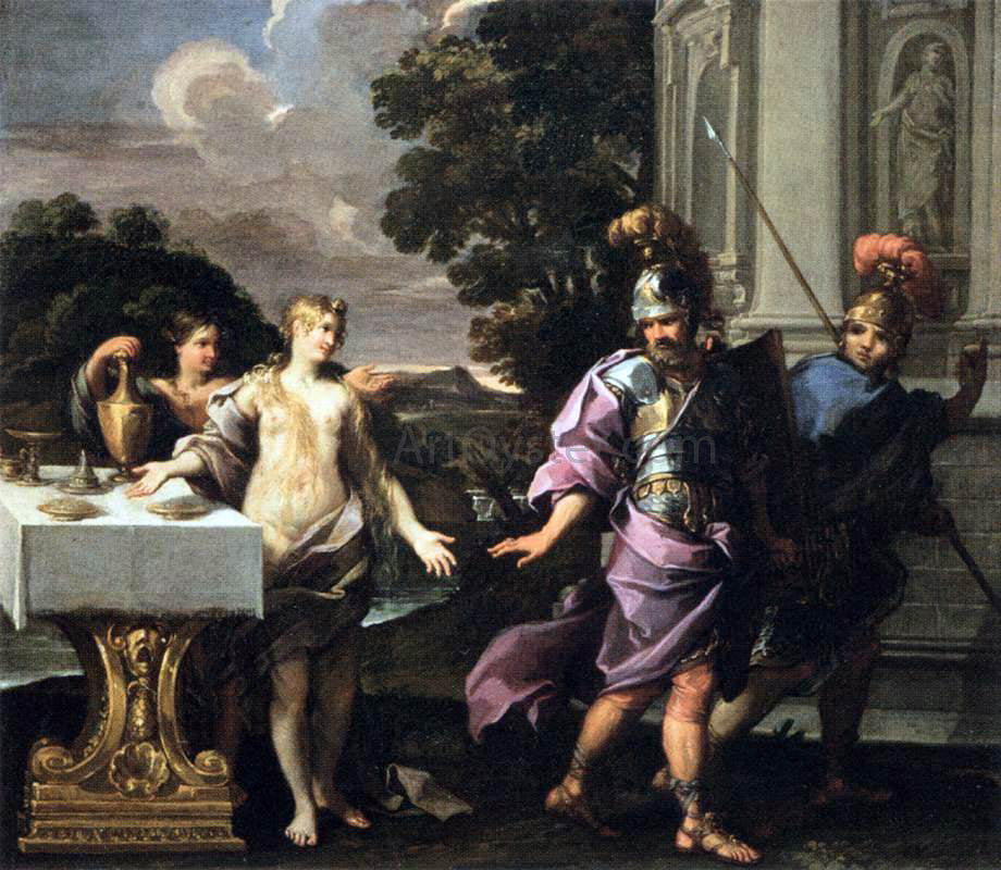 Giuseppe Passeri Companions of Armida and Rinaldo - Hand Painted Oil Painting