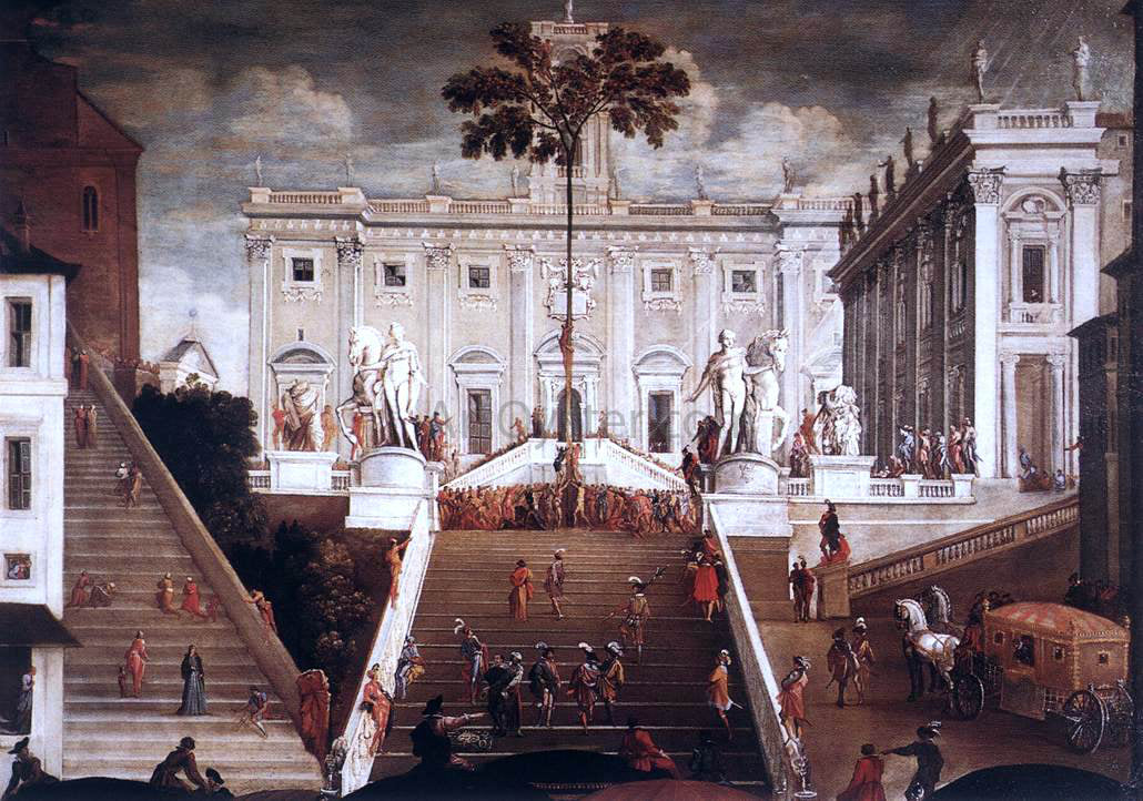 Agostino Tassi Competition on the Capitoline Hill - Hand Painted Oil Painting