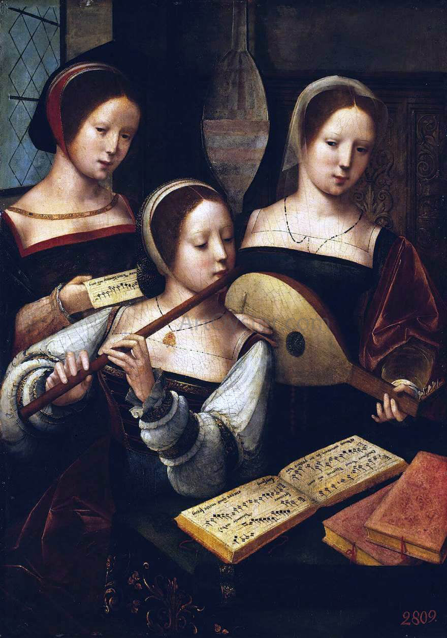 Master Female Half-Length Concert of Women - Hand Painted Oil Painting