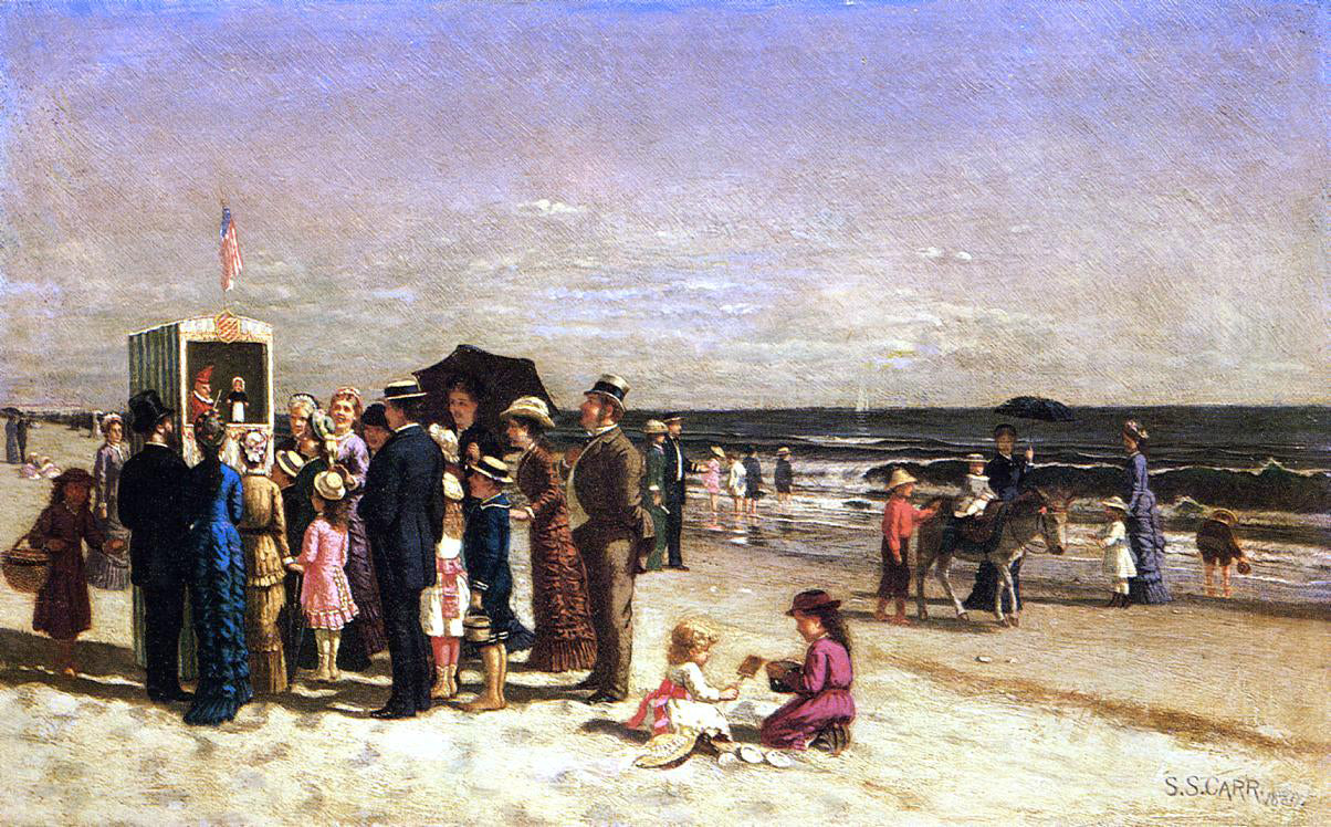 Samuel S Carr Coney Island Hurdy Gurdy - Hand Painted Oil Painting