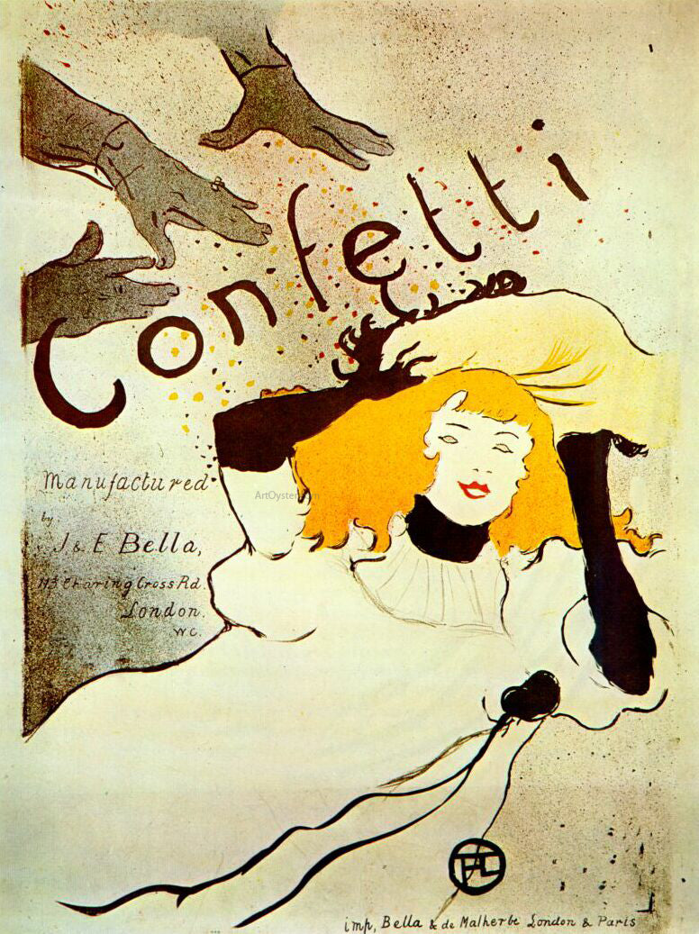 Henri De Toulouse-Lautrec Confetti - Hand Painted Oil Painting