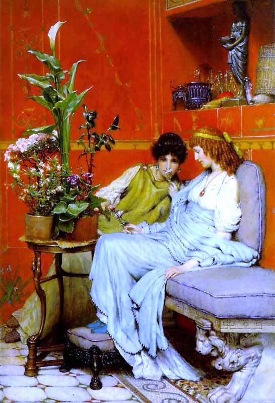 Sir Lawrence Alma-Tadema Confidences - Hand Painted Oil Painting