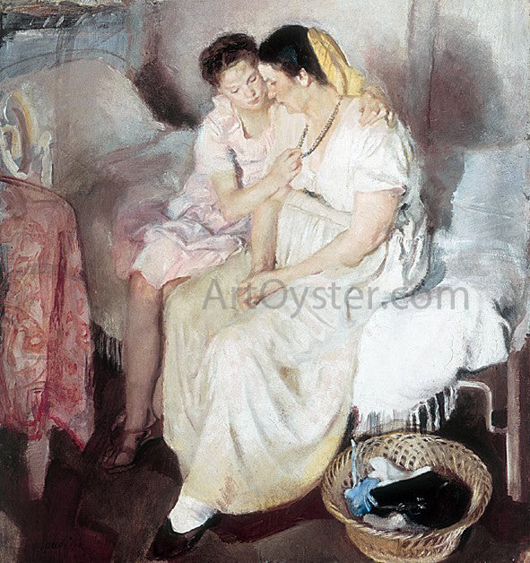 Armando Spadini Confidences - Hand Painted Oil Painting