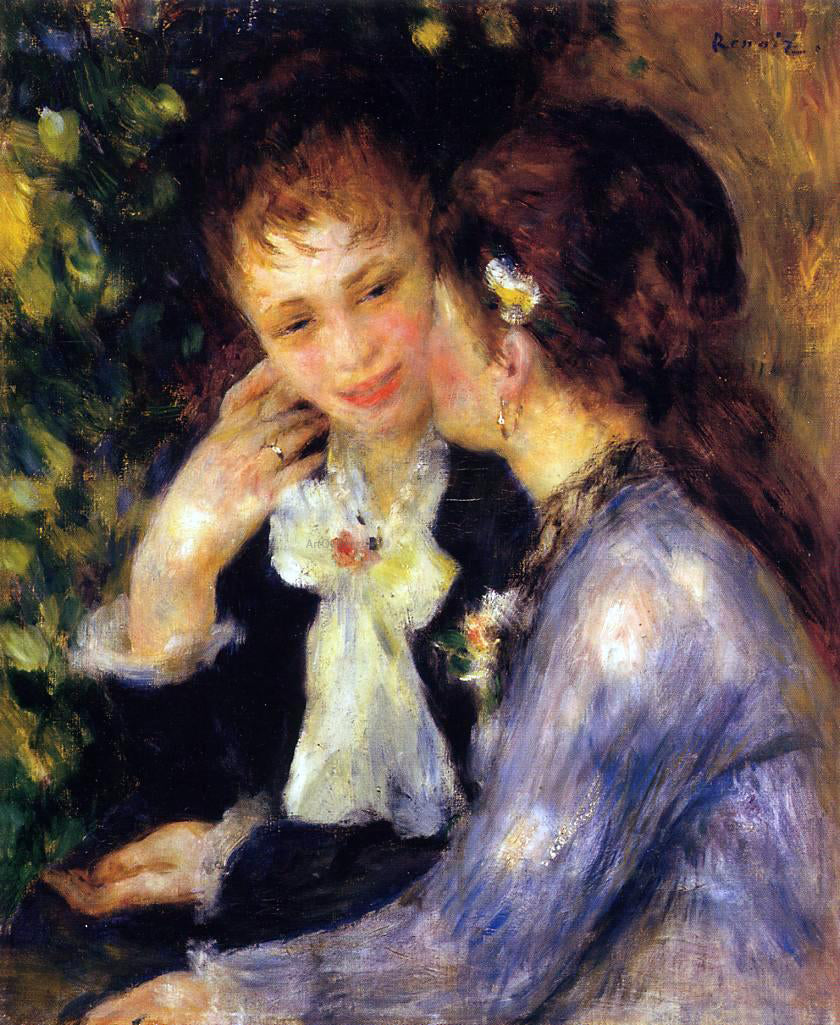 Pierre Auguste Renoir Confidences - Hand Painted Oil Painting