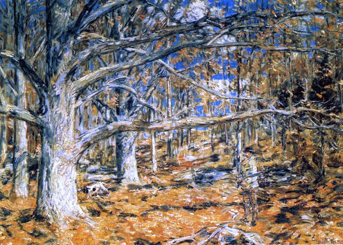 Frederick Childe Hassam Connecticut Hunting Scene - Hand Painted Oil Painting