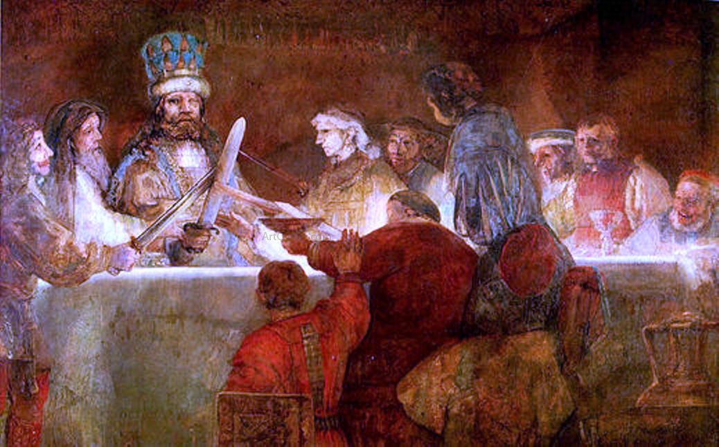 Rembrandt Van Rijn Conspiracy of the Bataves - Hand Painted Oil Painting