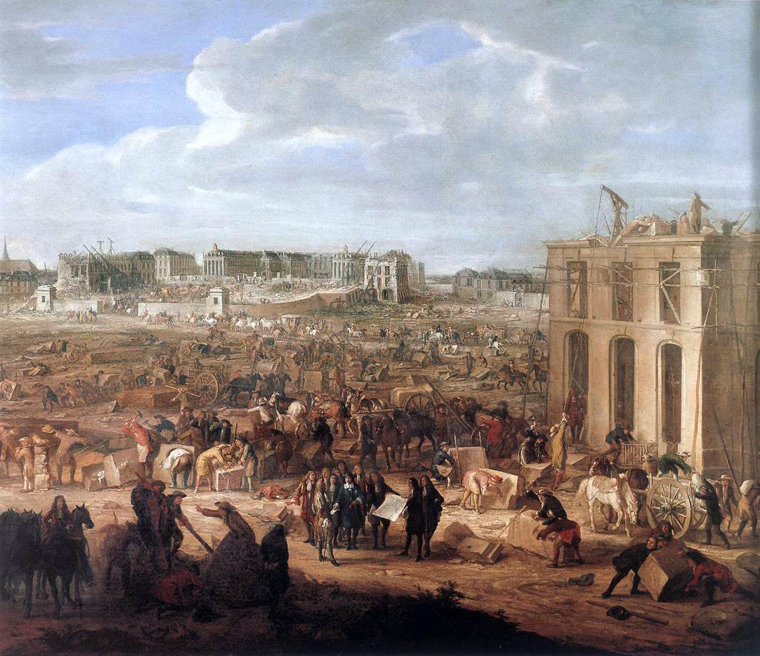 Adam Frans Van Der Meulen Construction of the Chateau de Versailles - Hand Painted Oil Painting