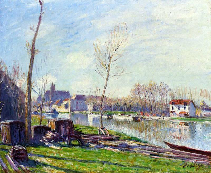 Alfred Sisley Construction Site at Matrat, Moret-sur-Loing - Hand Painted Oil Painting