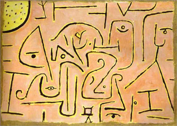  Paul Klee Contemplation - Hand Painted Oil Painting
