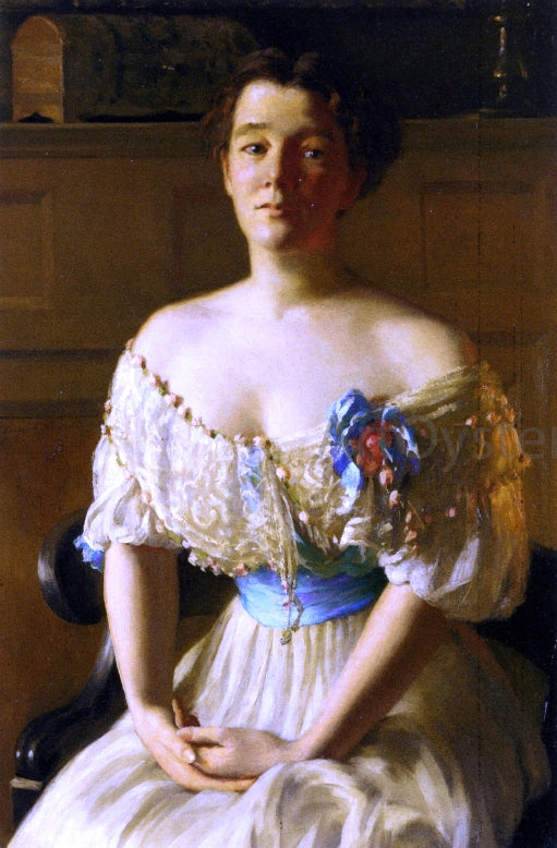Edward E Simmons Contemplation (also known as Portrait of Mrs. Fisher) - Hand Painted Oil Painting