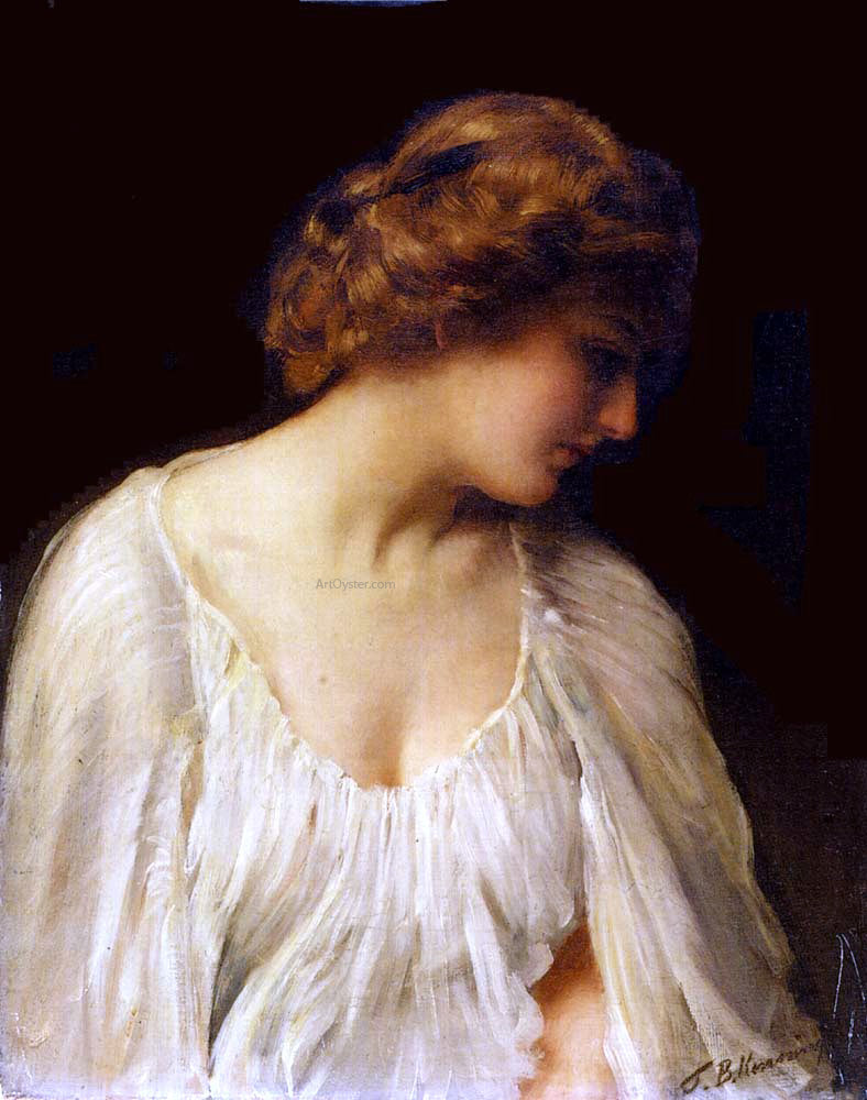 Thomas Benjamin Kennington Contemplation - Hand Painted Oil Painting