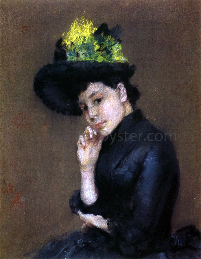 William Merritt Chase Contemplation - Hand Painted Oil Painting