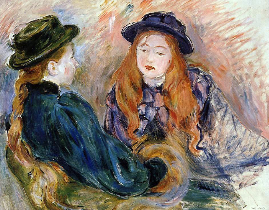 Berthe Morisot Conversation - Hand Painted Oil Painting
