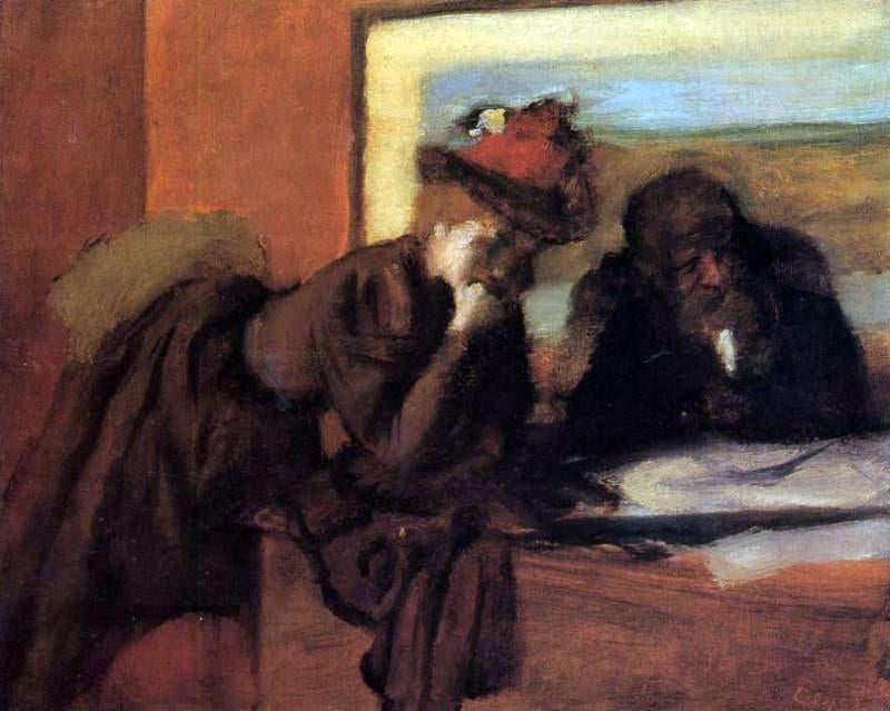 Edgar Degas Conversation - Hand Painted Oil Painting