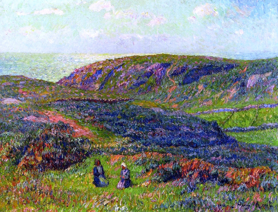 Henri Moret Conversation in the Moor - Hand Painted Oil Painting