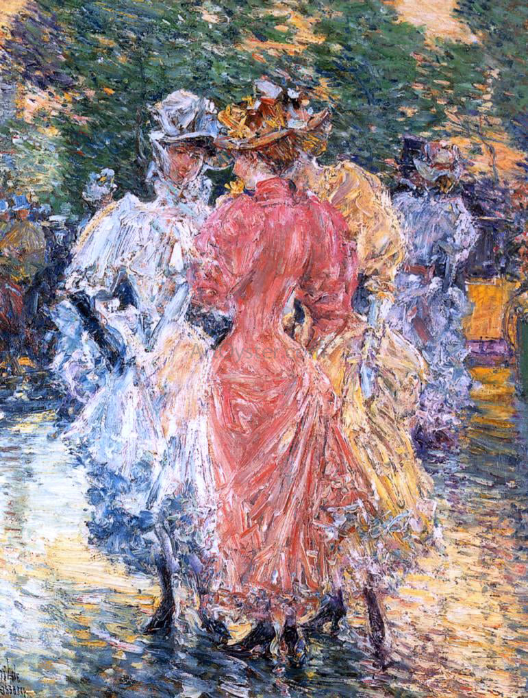 Frederick Childe Hassam Conversation on the Avenue - Hand Painted Oil Painting