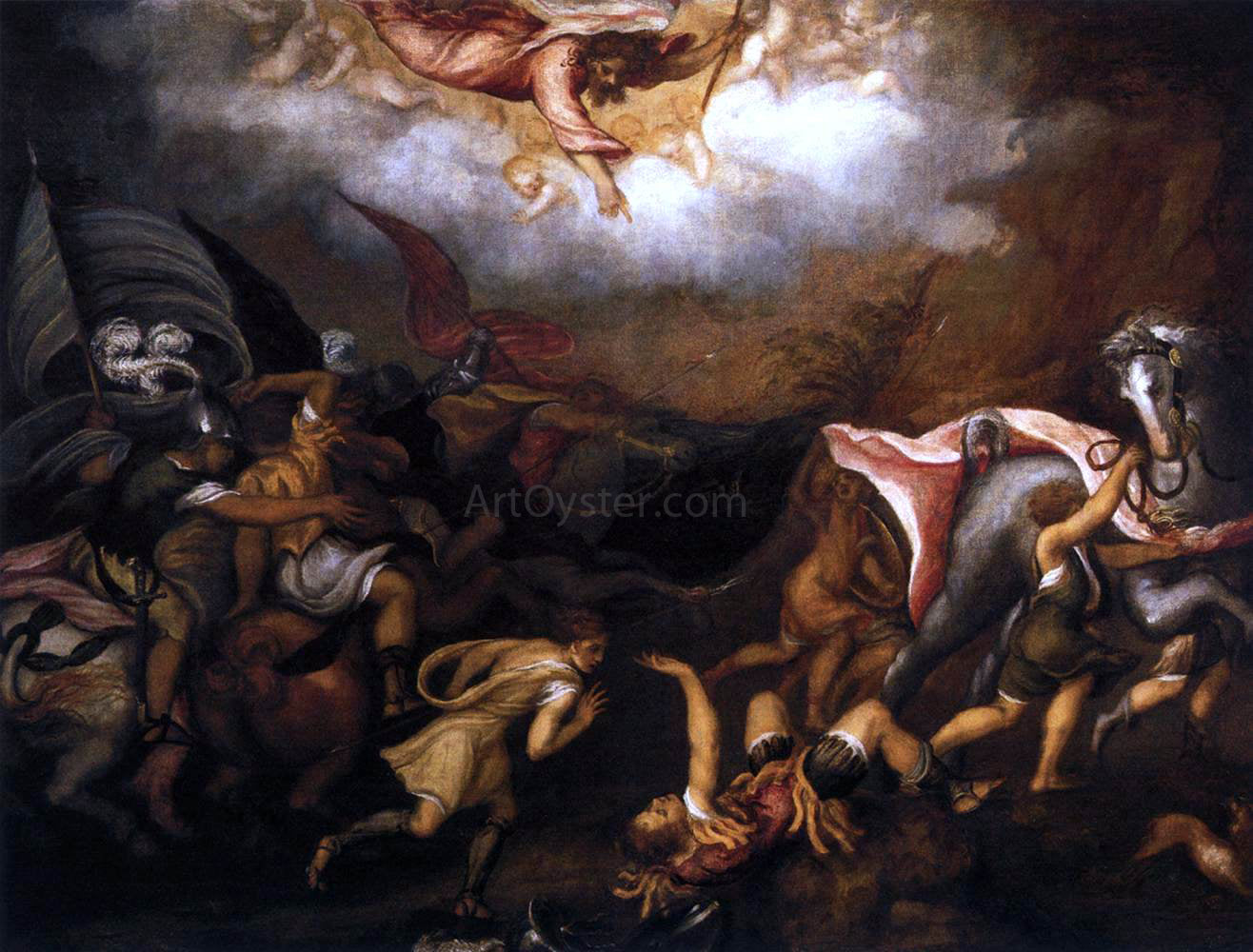 Andrea Schiavone Conversion of Saul - Hand Painted Oil Painting
