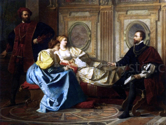 Ferdinand Heilbuth Conveying the News - Hand Painted Oil Painting