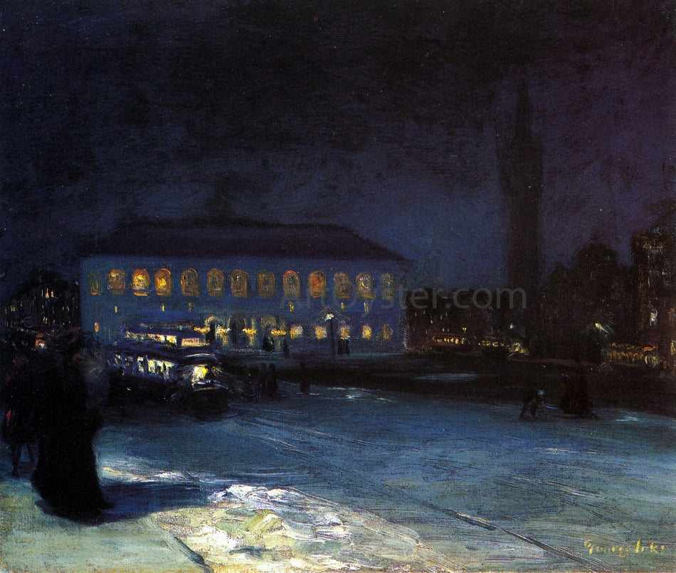 George Luks Copley Square - Hand Painted Oil Painting