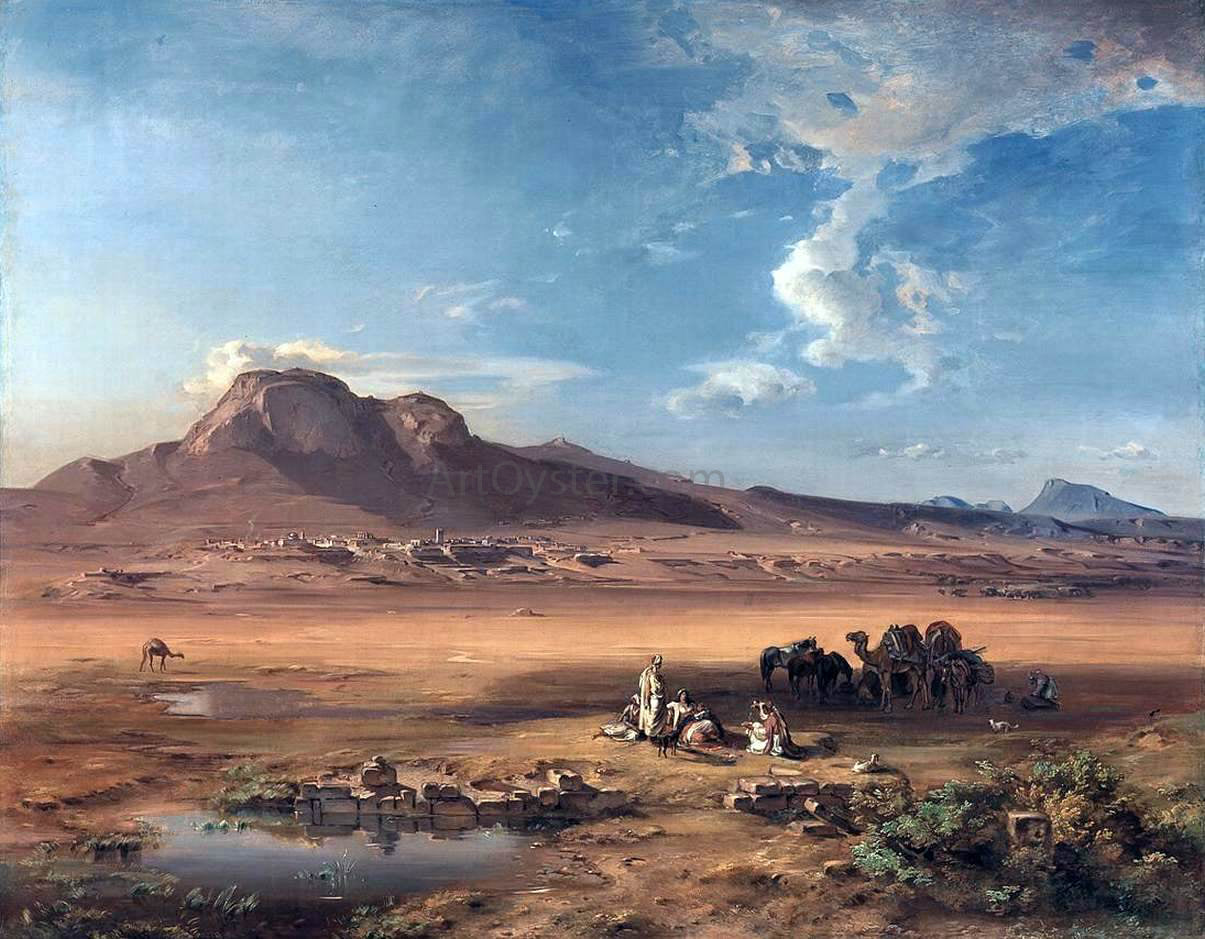 Carl Rottmann Corinth with Akrocorinth - Hand Painted Oil Painting
