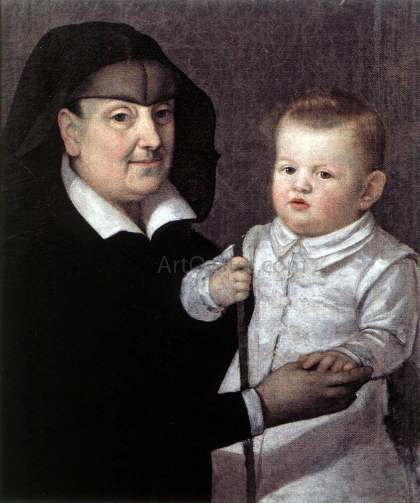 Unknown (4) Masters Cosimo II de' Medici with Governess - Hand Painted Oil Painting