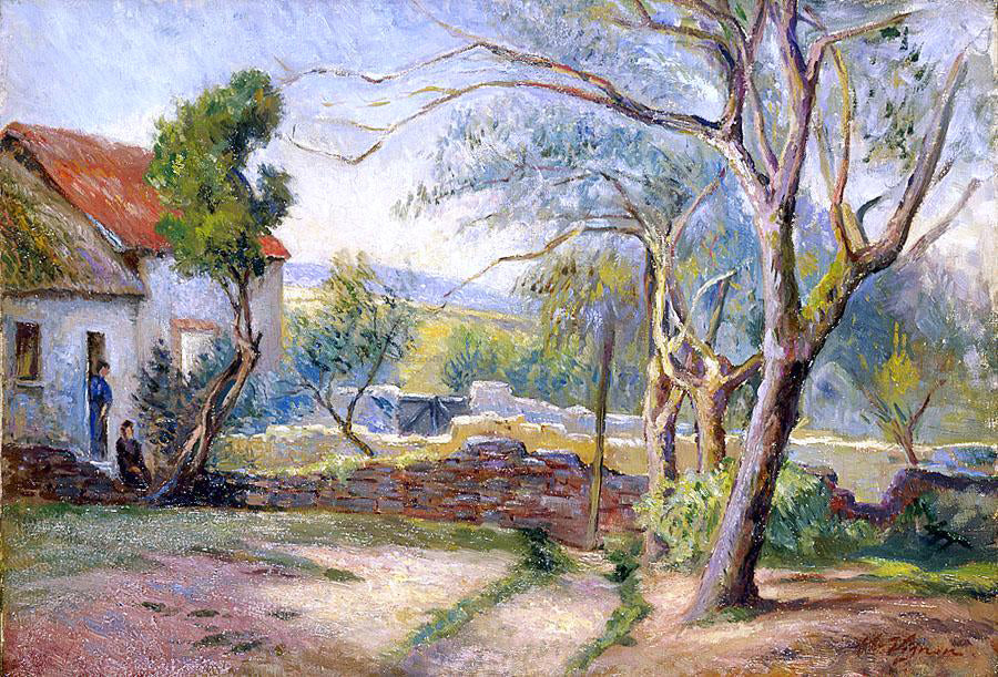 Victor Vignon Cottage and Garden - Hand Painted Oil Painting