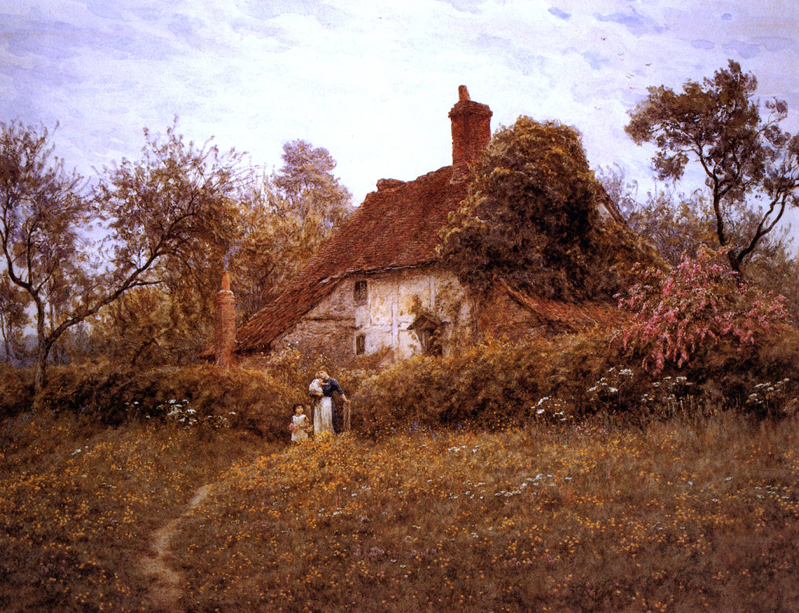 Helen Allingham Cottage at Pinner - Hand Painted Oil Painting