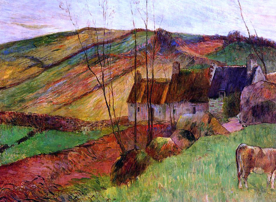 Paul Gauguin Cottages on Mount Sainte-Marguerite - Hand Painted Oil Painting