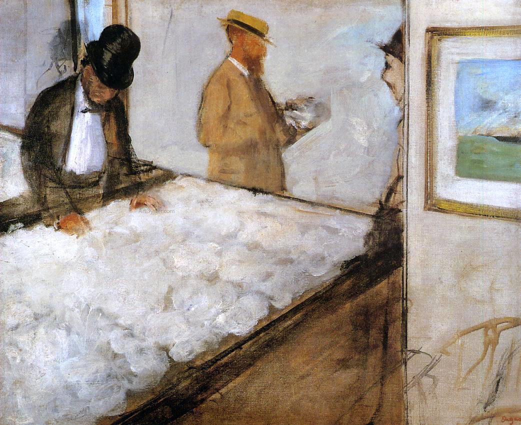 Edgar Degas Cotton Merchants in New Orleans - Hand Painted Oil Painting