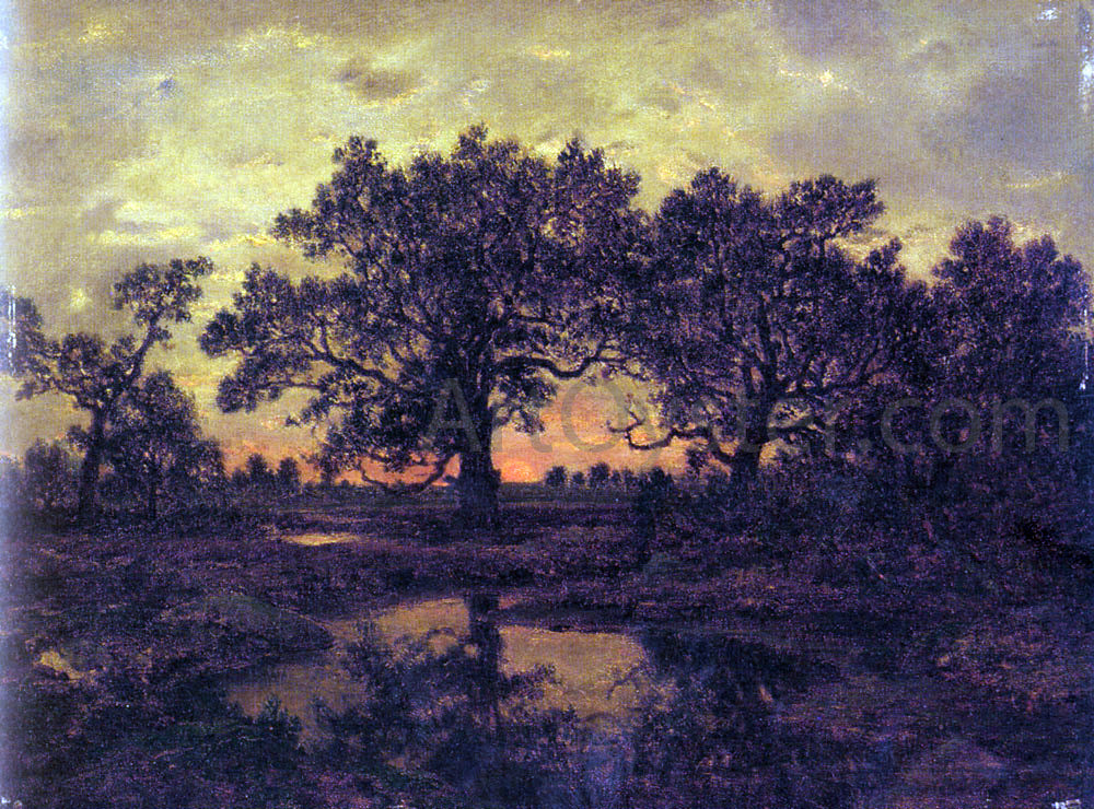  Theodore Rousseau Coucher de Soleil - Hand Painted Oil Painting