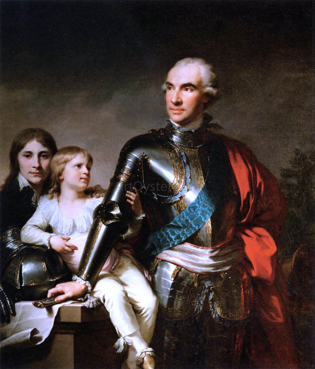 I Johann Lampi Count Stanislas Felix Potocki and his Two Sons - Hand Painted Oil Painting