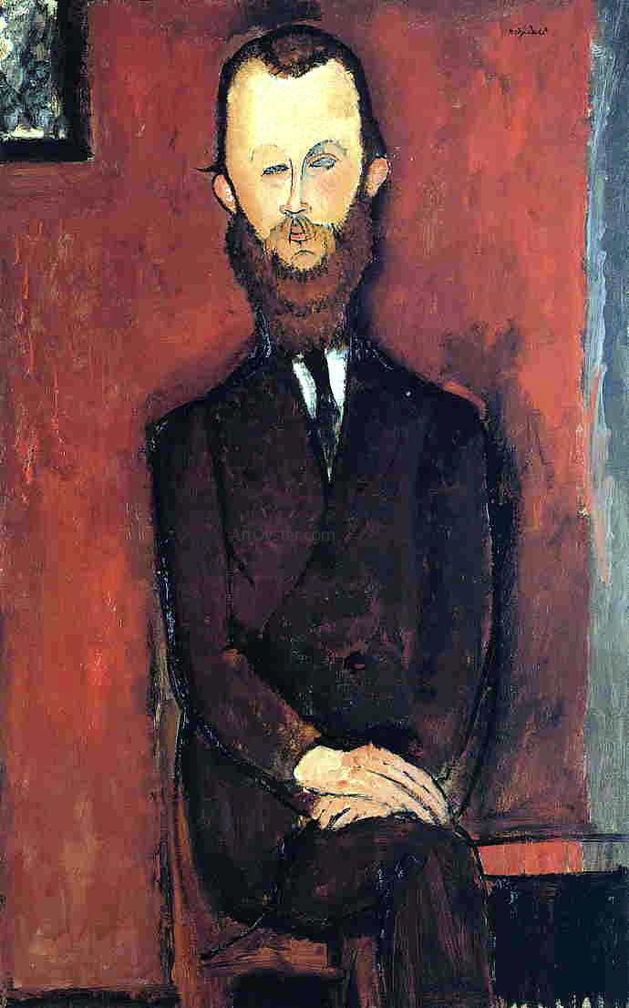 Amedeo Modigliani Count Weilhorski (also known as Portrait of Count W. - unfinished) - Hand Painted Oil Painting