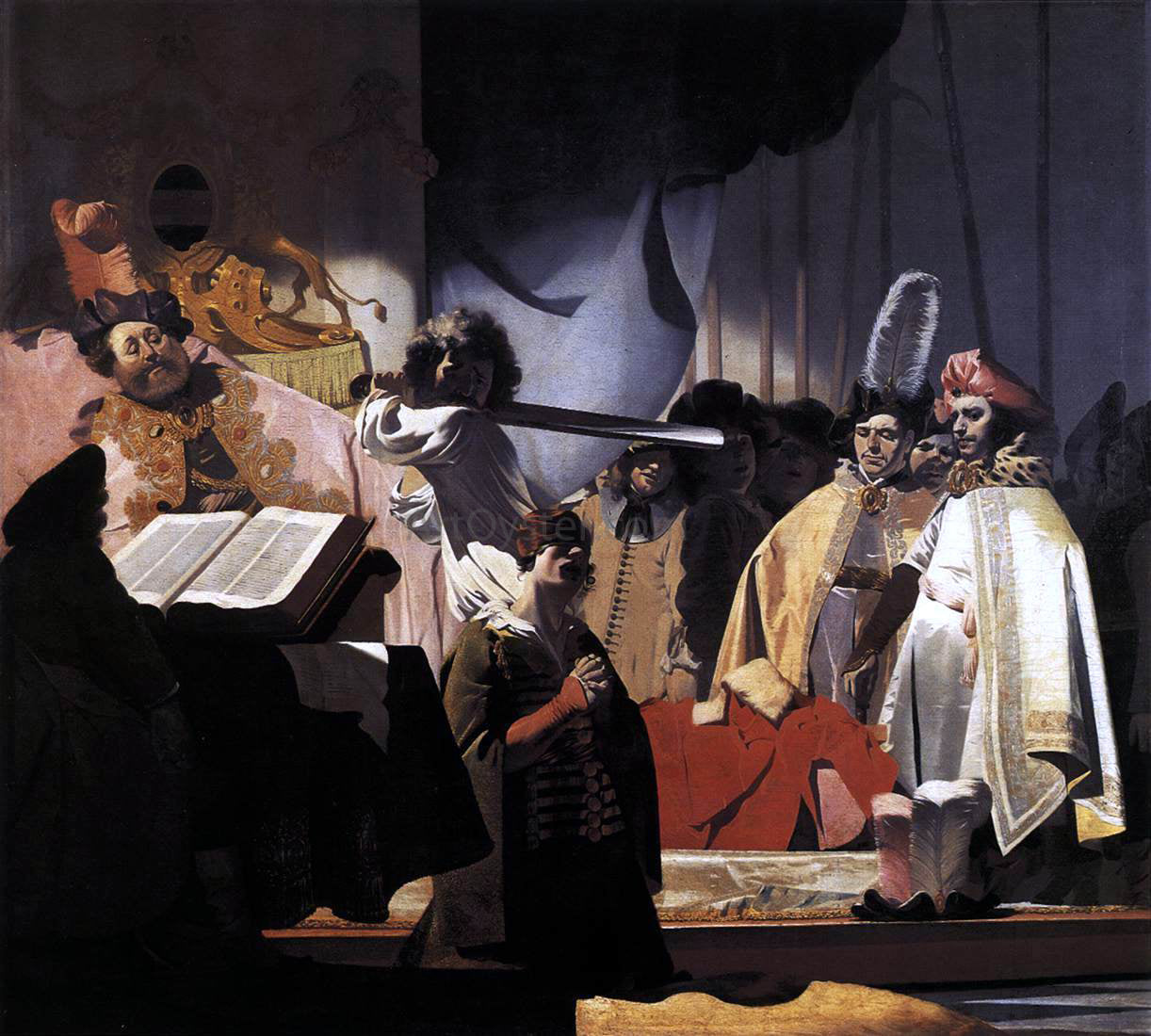 Nicolaes Van Galen Count Willem III Presides over the Execution of the Dishonest Bailiff in 1336 - Hand Painted Oil Painting