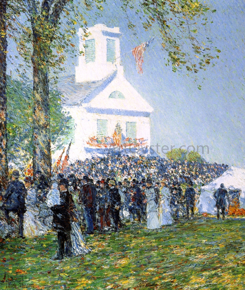  Frederick Childe Hassam A Country Fair, New England (also known as Harvest Celebration in a New England Village) - Hand Painted Oil Painting
