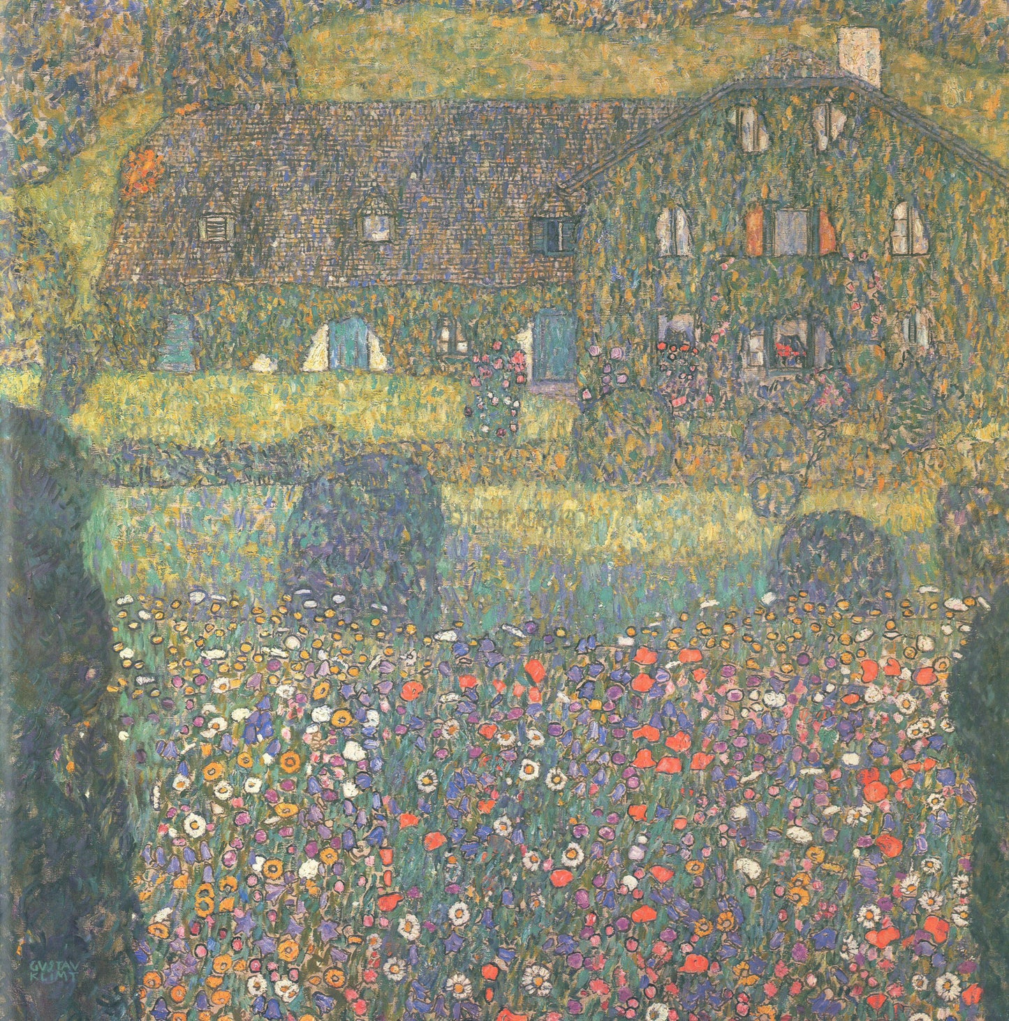 Gustav Klimt Country House by the Attersee - Hand Painted Oil Painting