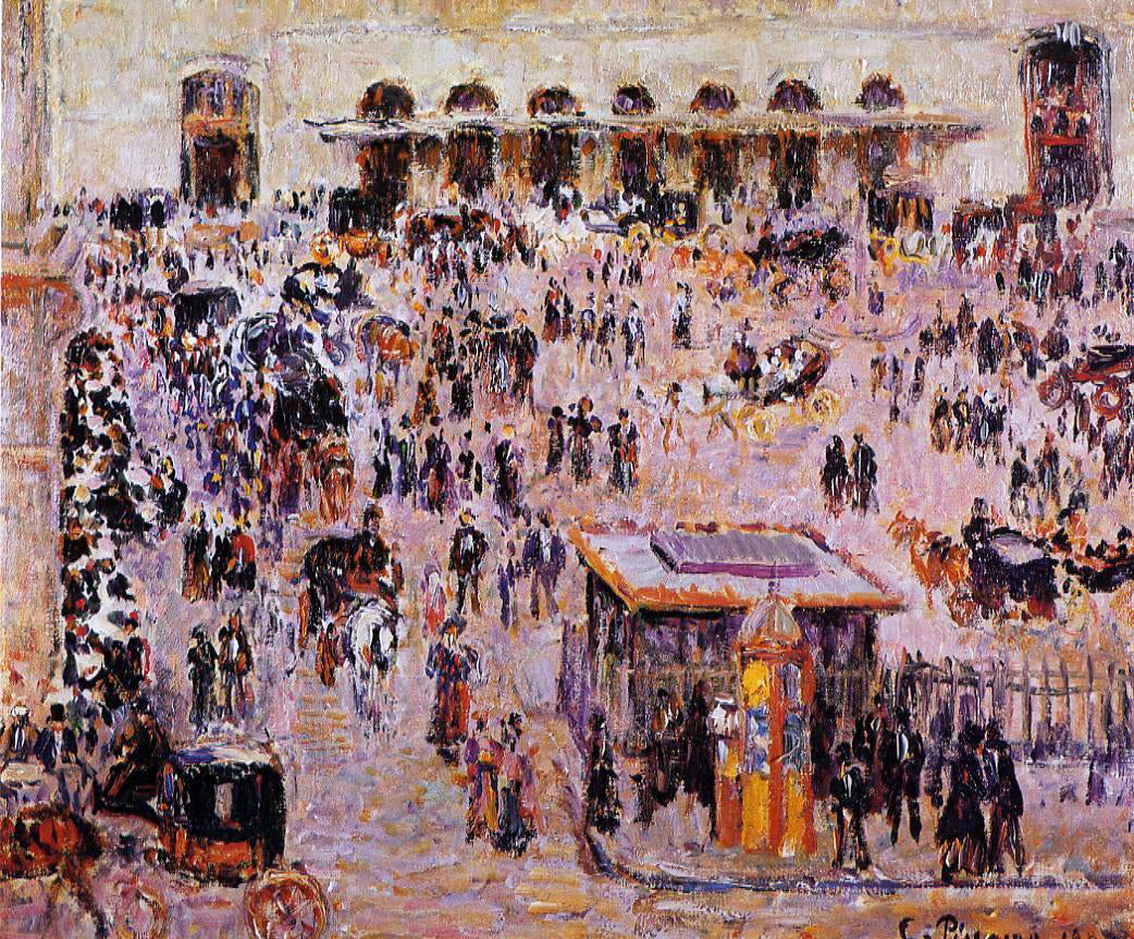 Camille Pissarro Cour du Havre, Gare Saint-Lazare - Hand Painted Oil Painting