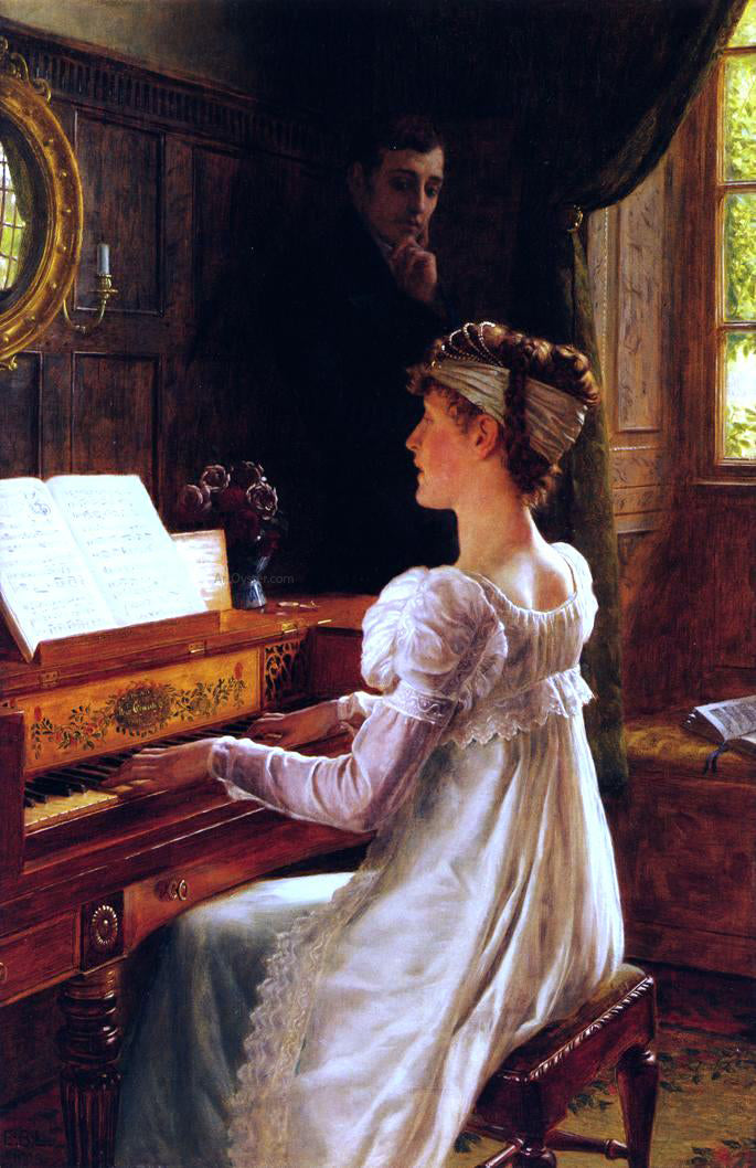 Edmund Blair Leighton Courtship - Hand Painted Oil Painting