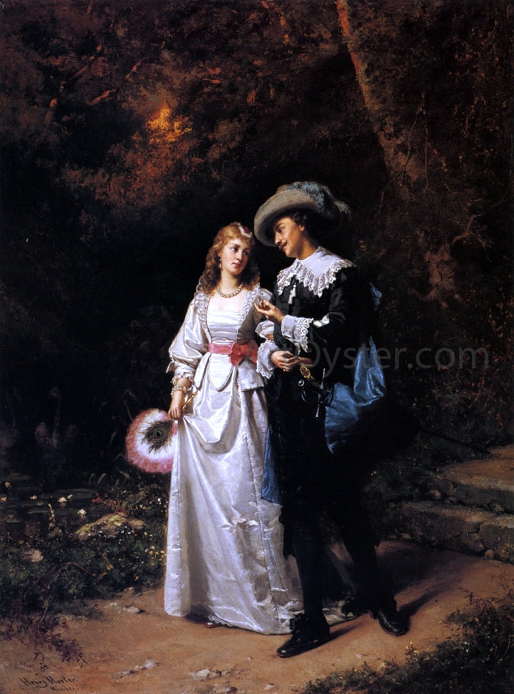 Henry Mosler Courtship - Hand Painted Oil Painting