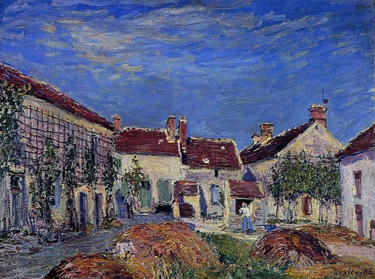  Alfred Sisley Courtyard at Les Sablons - Hand Painted Oil Painting