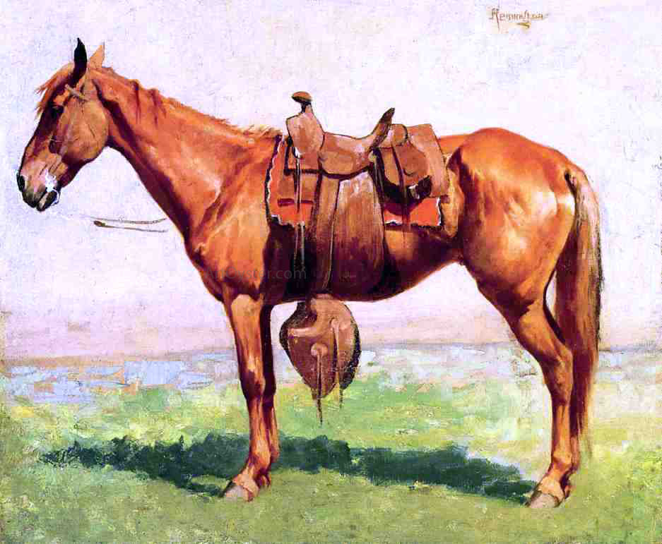 Frederic Remington A Cow Pony - Hand Painted Oil Painting