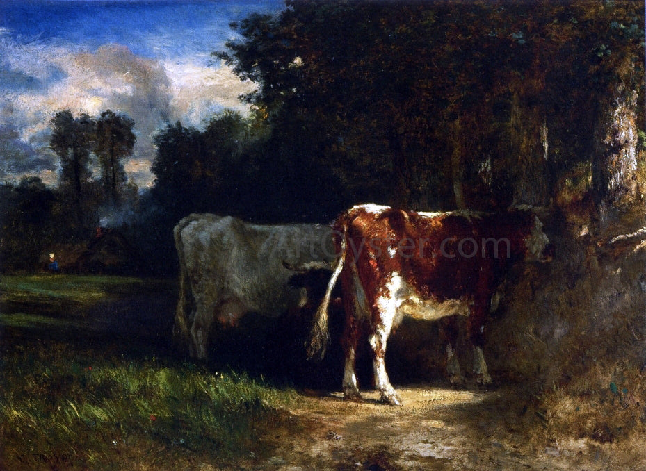  Constant Troyon Cows in a Landscape - Hand Painted Oil Painting