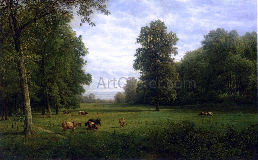  William Trost Richards Cows in a Pasture - Hand Painted Oil Painting