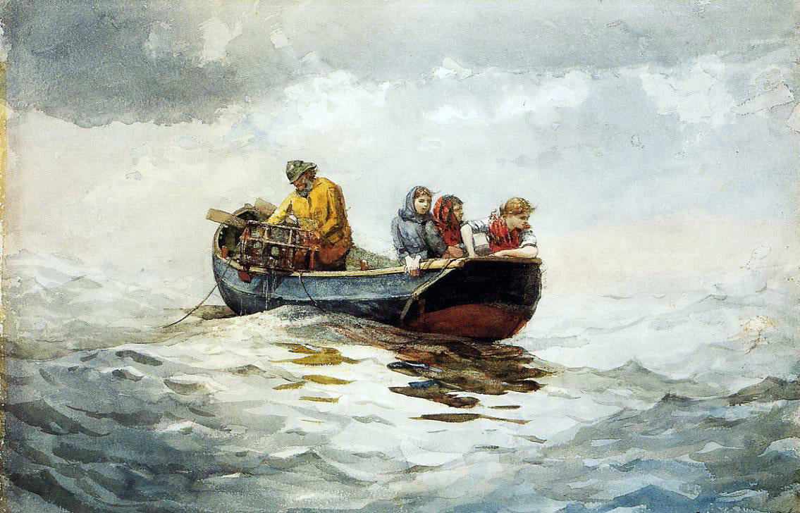 Winslow Homer Crab Fishing - Hand Painted Oil Painting