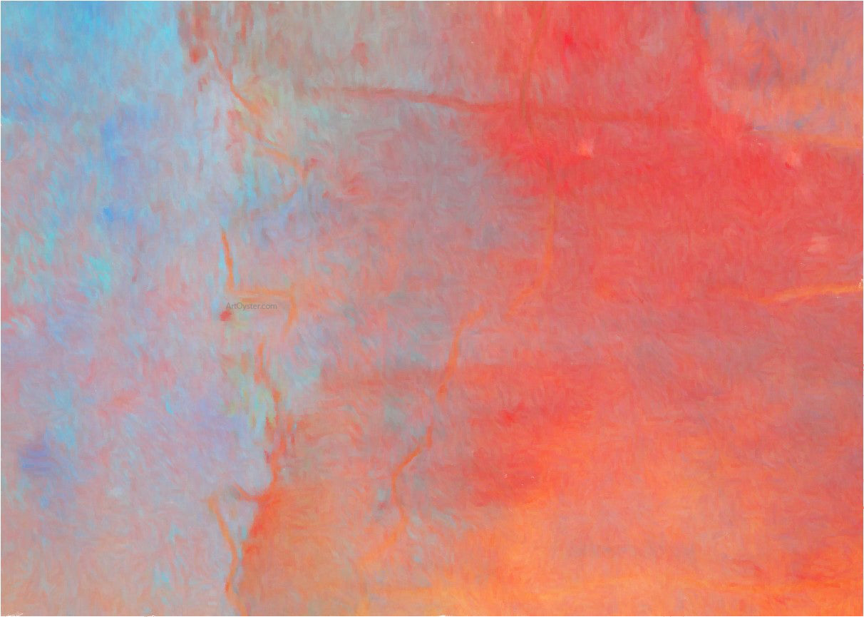 Our Original Collection Cracked Red Abstract - Hand Painted Oil Painting