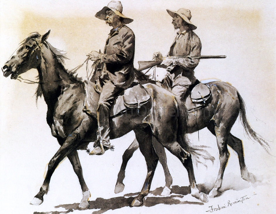 Frederic Remington Cracker Cowboys of Florida - Hand Painted Oil Painting
