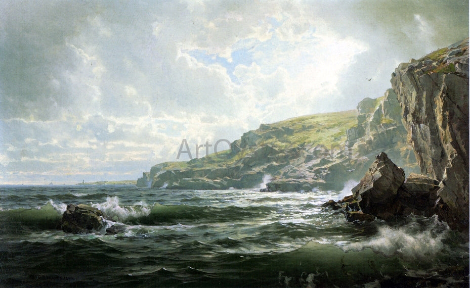 William Trost Richards Crashing Waves - Hand Painted Oil Painting